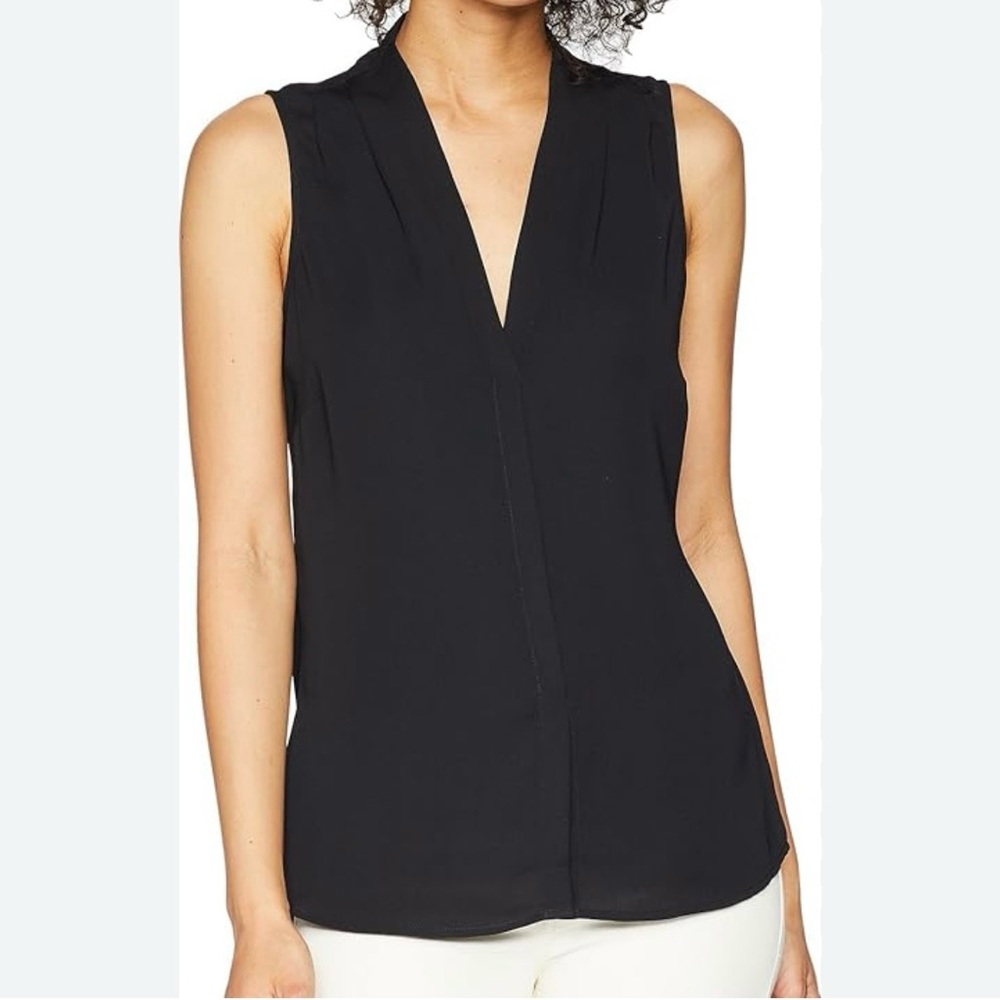 NIC + ZOE Black Day to Night Sleeveless Blouse - XL